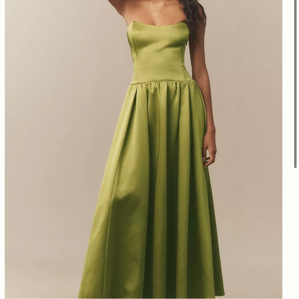 BHLDN Miley Strapless Drop-waist gown